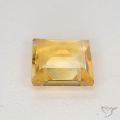 1.71克拉天然黄水晶，正方形，VS
