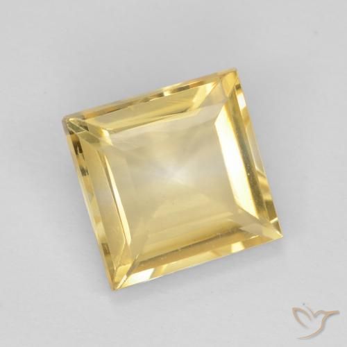 2.01克拉天然黄水晶，正方形，VS