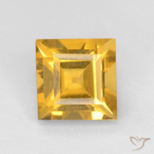 1.60ct 天然 中金 黄水晶, 正方形, VVS-VS