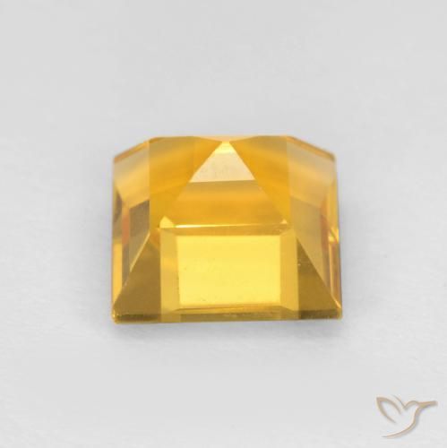 1.60克拉天然黄水晶，正方形，VVS-VS
