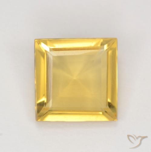 1.87ct 天然 金色 黄水晶, 正方形, VVS-VS