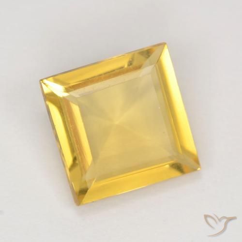 1.87克拉天然黄水晶，正方形，VVS-VS