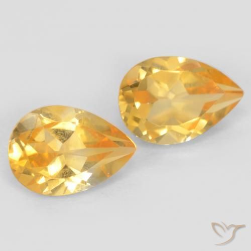 1.39克拉天然黄水晶，梨形，VVS-VS