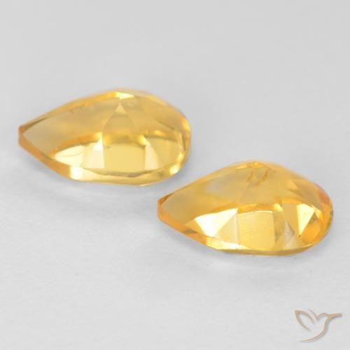 1.39克拉天然黄水晶，梨形，VVS-VS