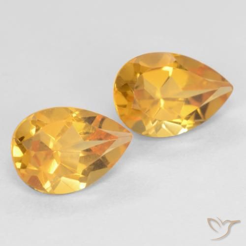 1.28克拉天然黄水晶，梨形，VVS-VS