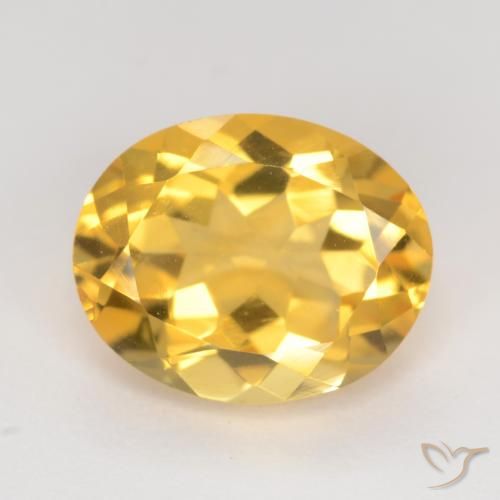 3.32ct 天然 中金 黄水晶, 椭圆形, VVS-VS