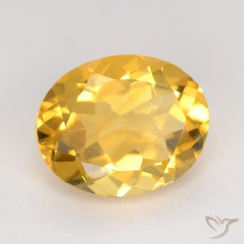 3.32克拉天然黄水晶，椭圆形，VVS-VS