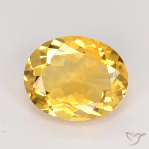 3.18ct 天然 中金 黄水晶, 椭圆形, VS