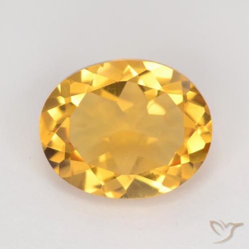 3.06ct 天然 金橙色 黄水晶, 椭圆形, VVS-VS