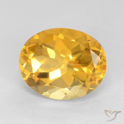 3.66ct 天然 亮金 黄水晶, 椭圆形, VS