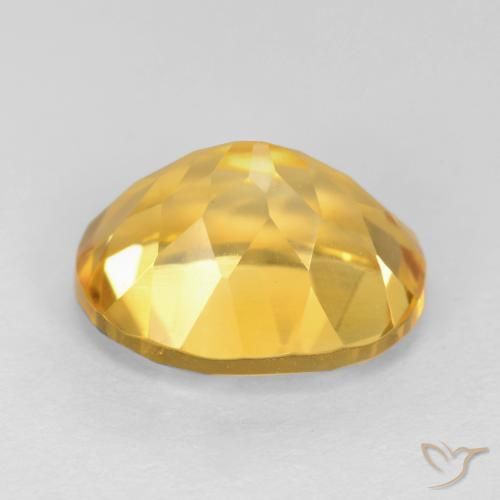 3.66克拉天然黄水晶，椭圆形，VS