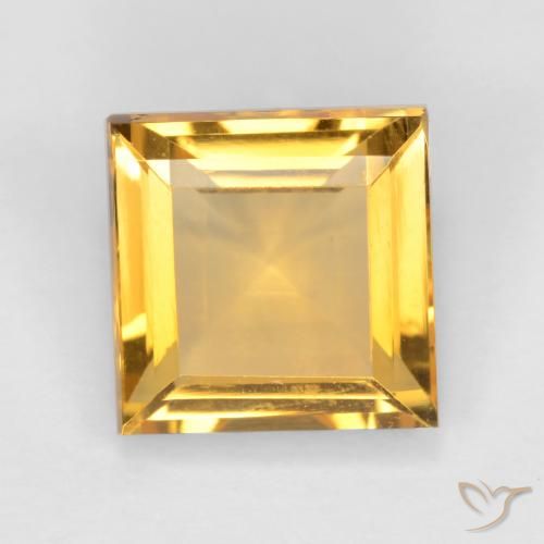 2.90ct 天然 金色 黄水晶, 正方形, VS