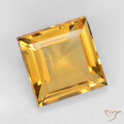 2.90克拉天然黄水晶，正方形，VS