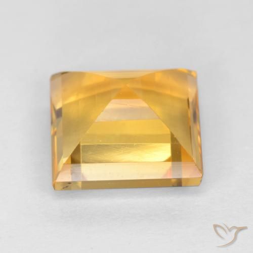 2.90克拉天然黄水晶，正方形，VS