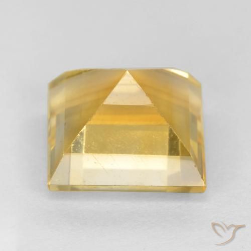 3.53克拉天然黄水晶，正方形，VS