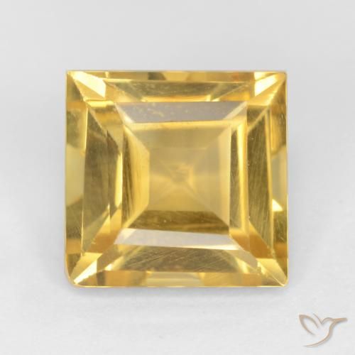 3.06ct 天然 金橙色 黄水晶, 正方形, VS