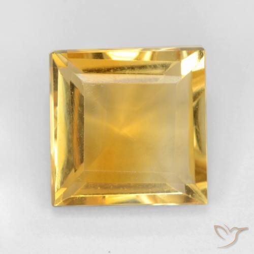 3.06ct 天然 中金 黄水晶, 正方形, VS