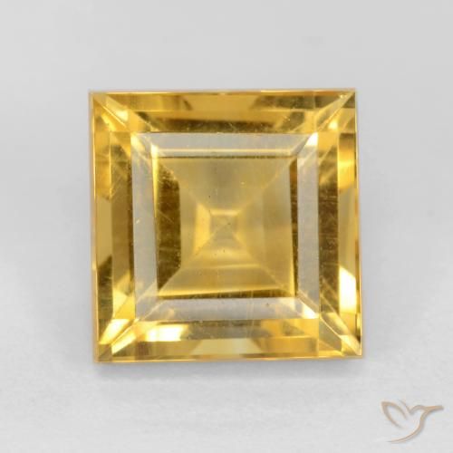 3.23ct 天然 中金 黄水晶, 正方形, VS