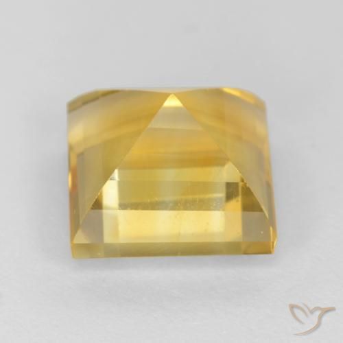 3.23克拉天然黄水晶，正方形，VS