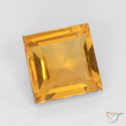 0.79克拉天然黄水晶，正方形，VS
