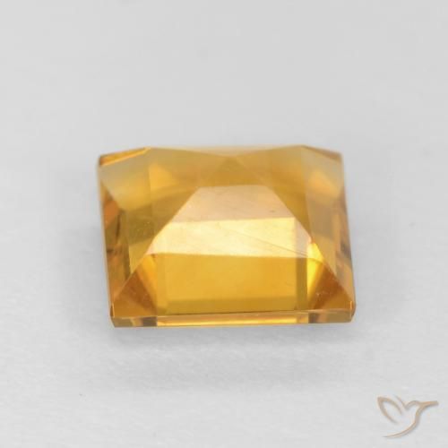 0.79克拉天然黄水晶，正方形，VS