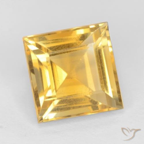 3.08克拉天然黄水晶，正方形，VS