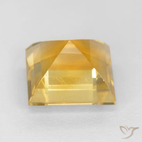 3.08克拉天然黄水晶，正方形，VS