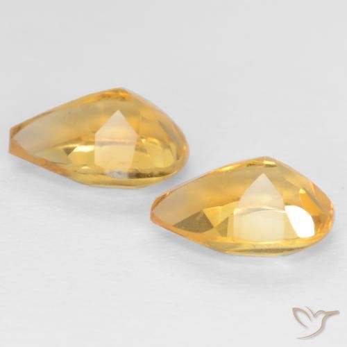 1.28克拉天然黄水晶，梨形，VVS-VS