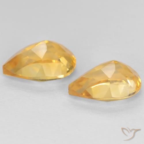 1.28克拉天然黄水晶，梨形，VVS-VS