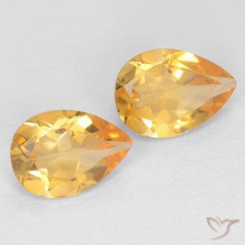 1.18克拉天然黄水晶，梨形，VVS-VS