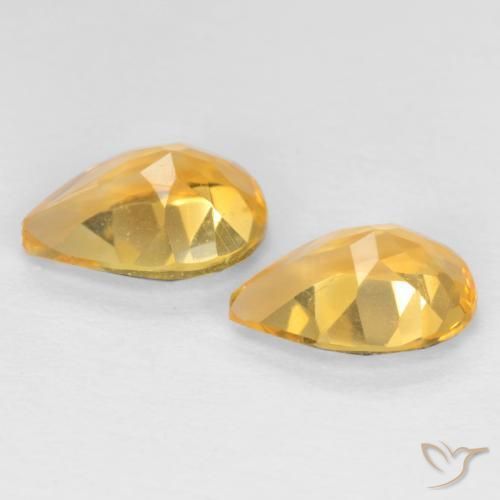 1.18克拉天然黄水晶，梨形，VVS-VS