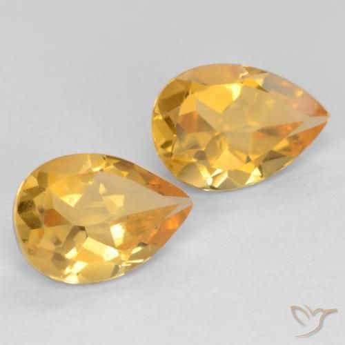 1.19克拉天然黄水晶，梨形，VVS-VS
