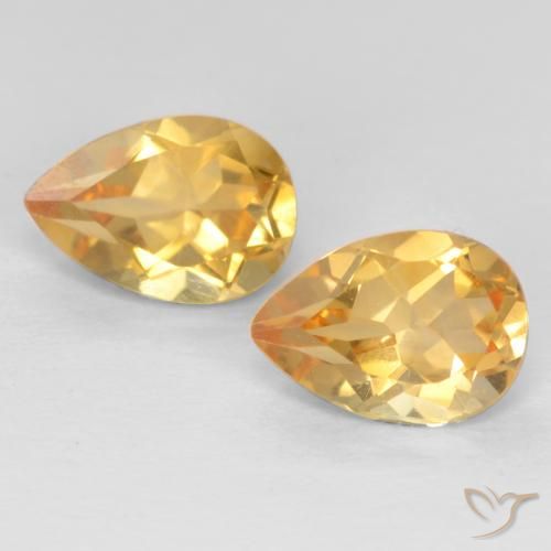 1.27ctw 天然 橙金 黄水晶, 梨形, VVS-VS