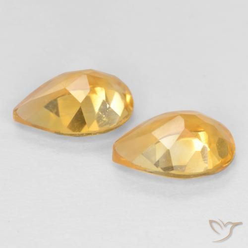 1.18克拉天然黄水晶，梨形，VVS-VS