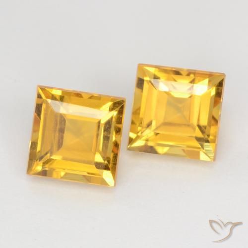 2.35克拉天然黄水晶，正方形，VS