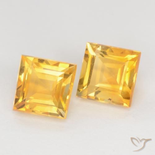 2.39克拉天然黄水晶，正方形，VS