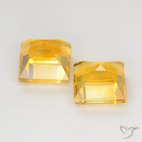 2.39克拉天然黄水晶，正方形，VS