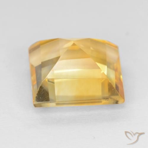 3.16克拉天然黄水晶，正方形，VS