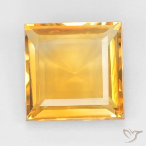 2.77ct 天然 中浅橙金 黄水晶, 正方形, VS