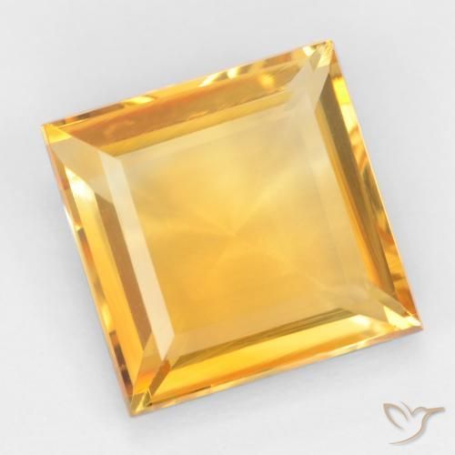 2.77克拉天然黄水晶，正方形，VS