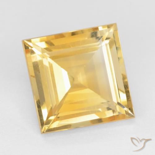 3.03克拉天然黄水晶，正方形，VS