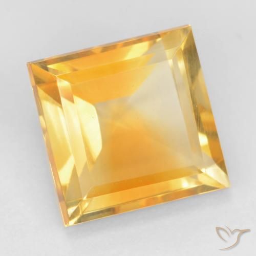 3.27克拉天然黄水晶，正方形，VS