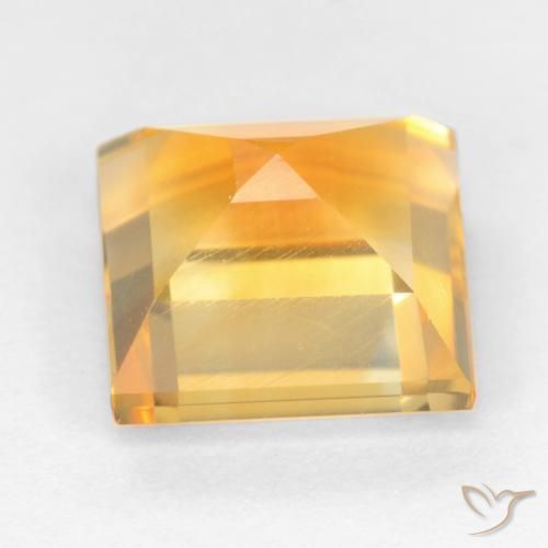 3.27克拉天然黄水晶，正方形，VS