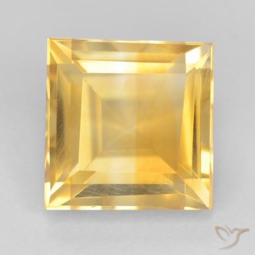 3.04ct 天然 中金 黄水晶, 正方形, VS