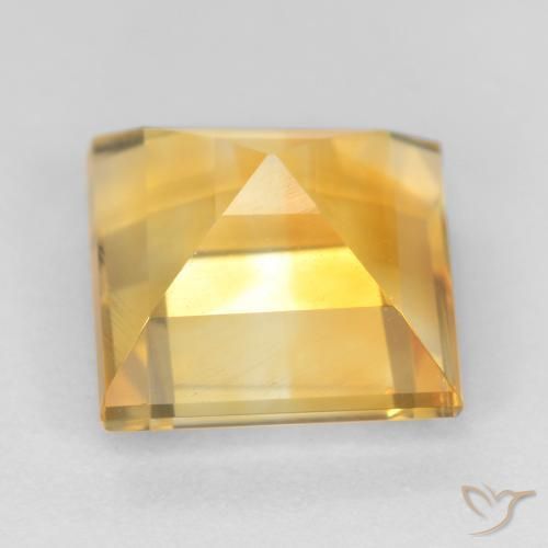 3.04克拉天然黄水晶，正方形，VS