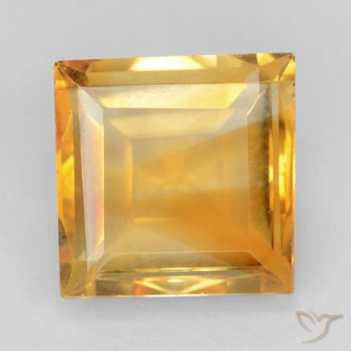 3.02ct 天然 橙金 黄水晶, 正方形, VVS-VS