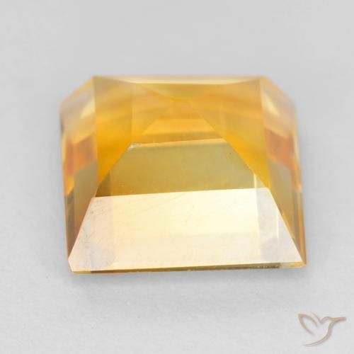3.02克拉天然黄水晶，正方形，VVS-VS
