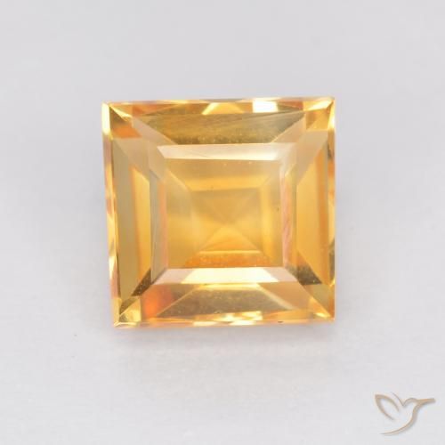 1.14ct 天然 橙金 黄水晶, 正方形, VS