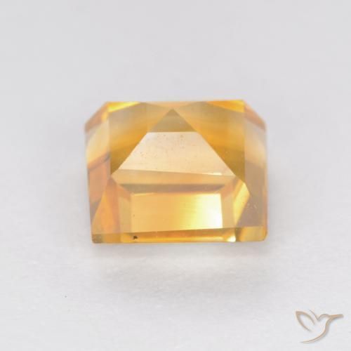 1.14克拉天然黄水晶，正方形，VS