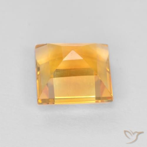 1.05克拉天然黄水晶，正方形，VS